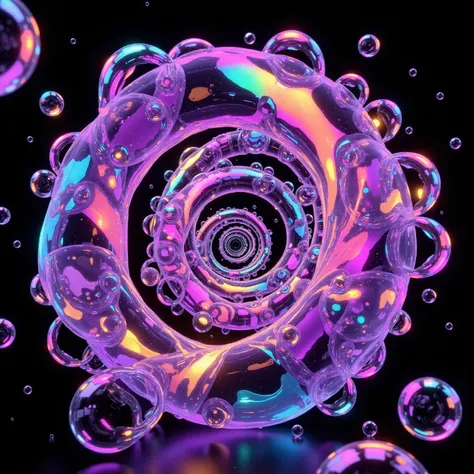  Glowing Nightmare, Glowing Runes_green Glowing Runes_pink,LSD, DMT imagery. octane render, psychedelic droplets of water, abstract liquid, and intricate rainbow art. octane render, black 3d fluid simulation,  ethereal bubbles, swirling liquids, and highly...