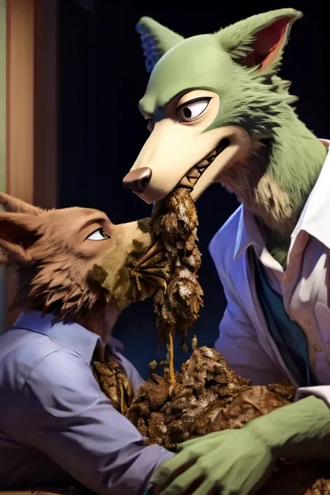 BEASTARS Legoshi eating feces eating feces scatro adult dirty