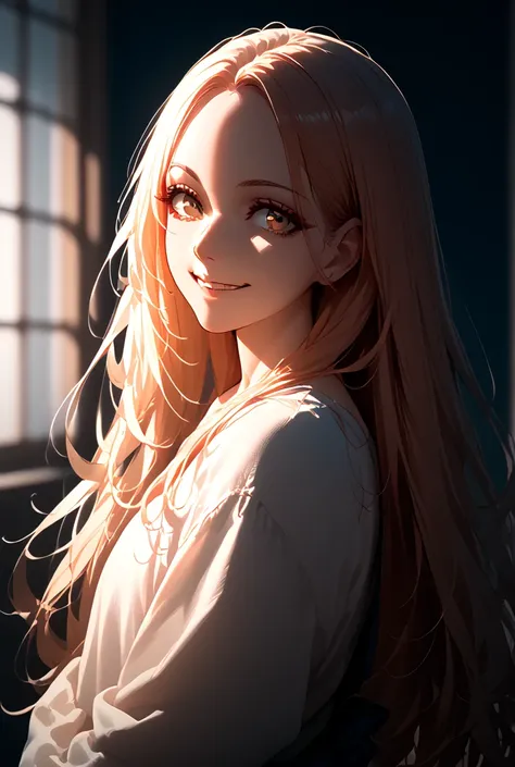 Alone,  long hair,  High resolution, smile, 