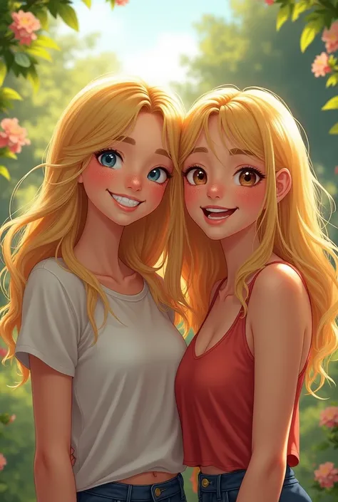 2 bestie with blond hair