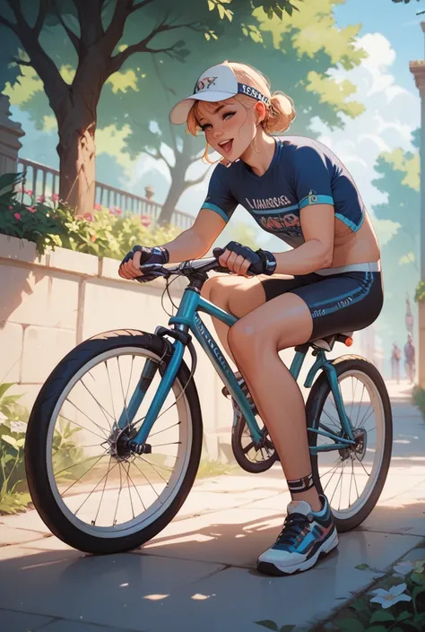 On the bicycle