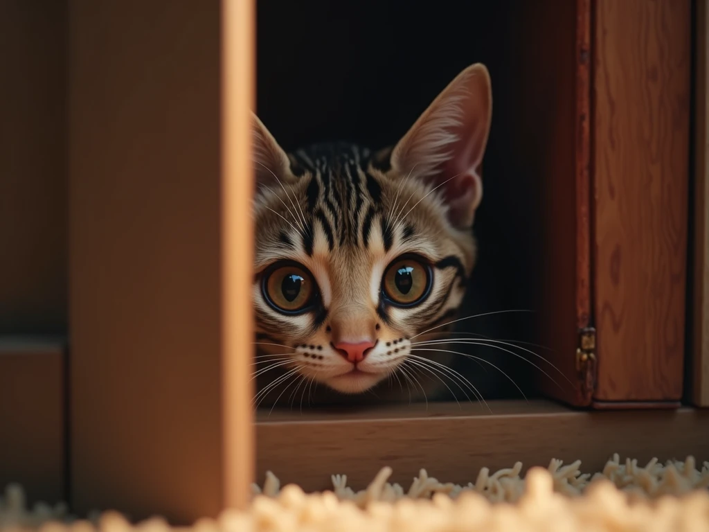 peeking cat