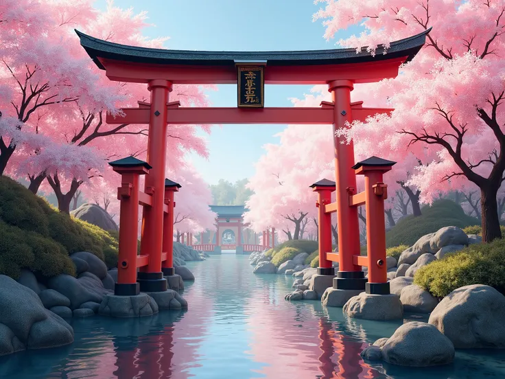 Cherry Treeが並ぶ川に赤い橋があります, Paintings of Torii Kiyomasu II,  shutterstock,  what is it ？, Japan Tourism, 背景にCherry Tree, sakura season, ,  Japan Travel and Tourism  ,   Himeji Ribbendell Garden Garden Eden Garden , Cherry Treeの下で, Cherry Tree々, Kyoto Japan S...