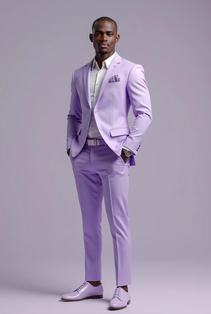 Wear an African  a lavender suit 