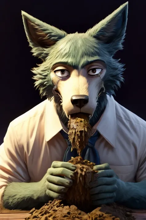 BEASTARS Legoshi Eating Dung Eating Dung Scatro Adult Dirty Feces Forcibly Crying Body Stains