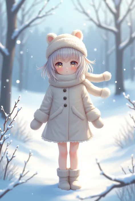 anime　snow　 girl