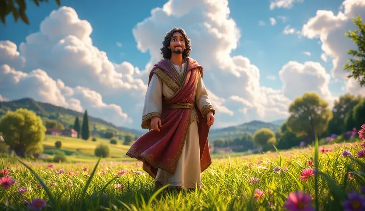  HIGH QUALITY, 8K ultra HD, Jesus Christ in a field