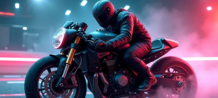  You could improve the colors and lights, Make the motorcycle and helmet stand out more  