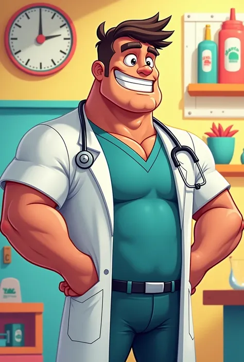  strong man,DOCTOR,Cute in cartoon format