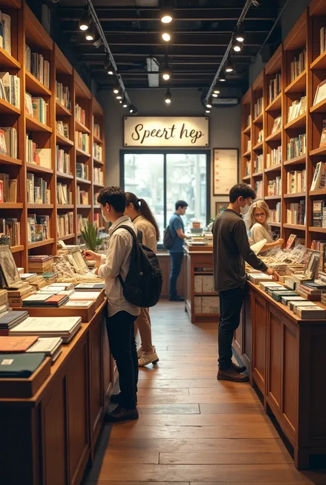 Stationery place with some customers