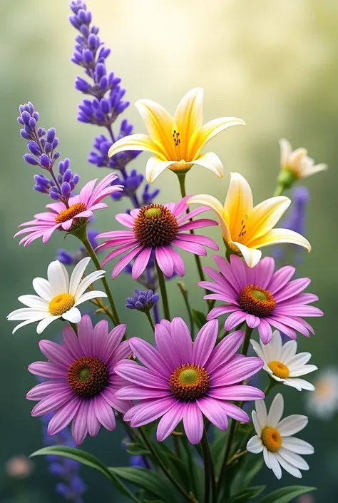 echinacea lily lavender daisy jas