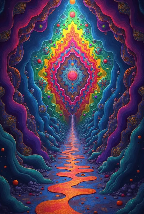 image of a single-sided Inka  , Powerful , strong , psychotropic background  ,  visual drug image , Hallucinogen ,  background Psychedelic Journey Tunnel hippie colors