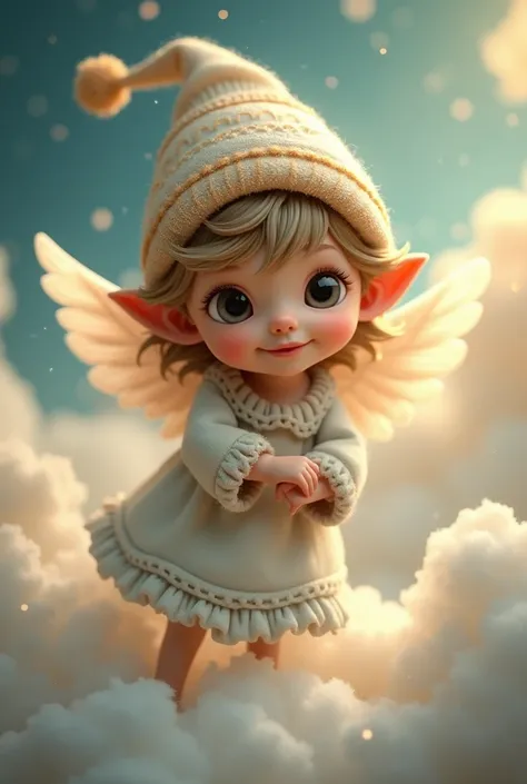 A little guardian angel with a dwarf hat 