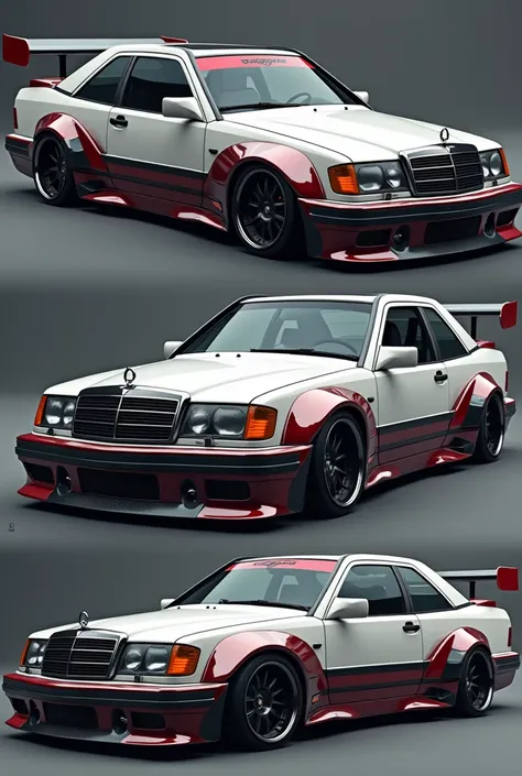 Sports body kit design for the 1993 Mercedes Benz C class car