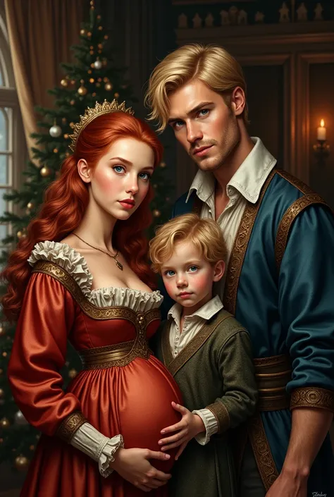  Extremely realistic image , Alyssa Hale, 24 years old, red-haired,  Blue Eyes, white skin,  some 
few freckles . Theodore Nott, 21 years old, blonde,  Blue Eyes, white skin, high, strong. Lucca Nott,   , blonde, dos  Blue Eyes, Like the father .  Alyssa 2...