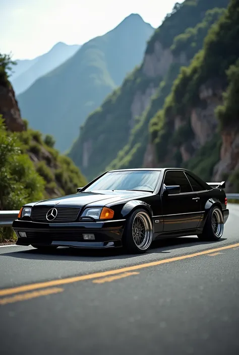 Create a sporty design for the 1993 Mercedes Benz C class car