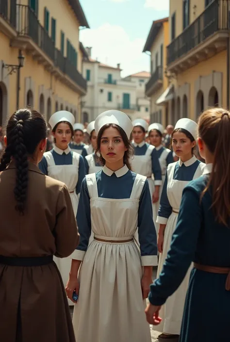 nursing as an occupation is hated by the people in Italy around 1850s. people making faces around nurses and staying away from them because they are nurse