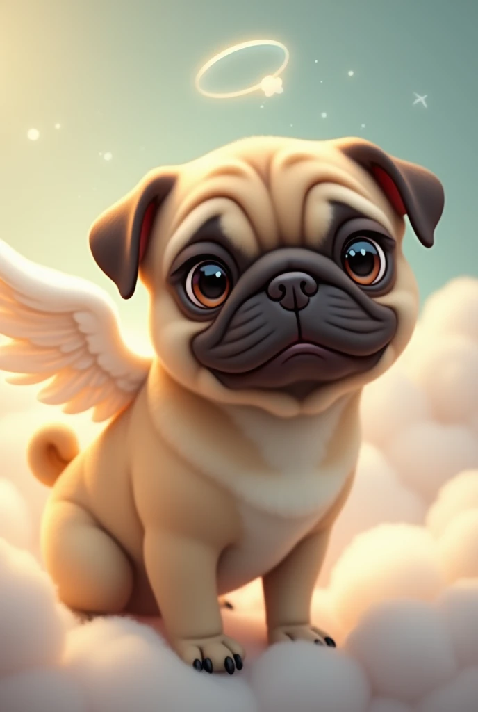 A pug with angel wings named MATEO