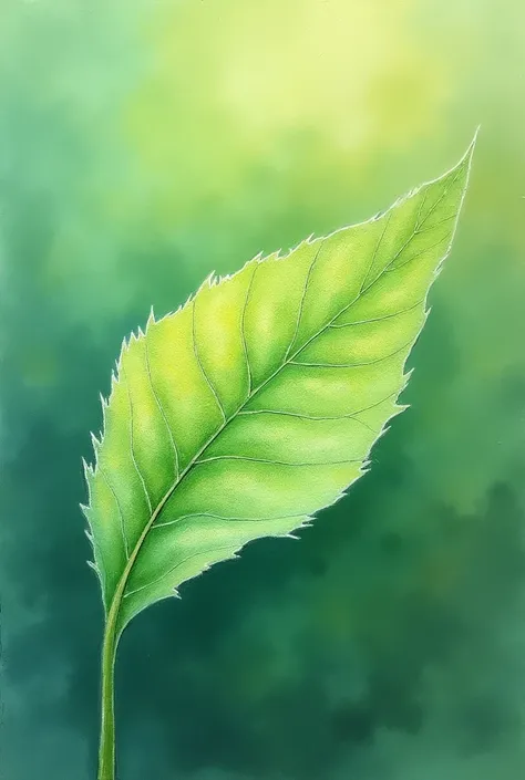 
A leaf drawed with soft pastel and background green 
With mixed colour with soft pastel textures