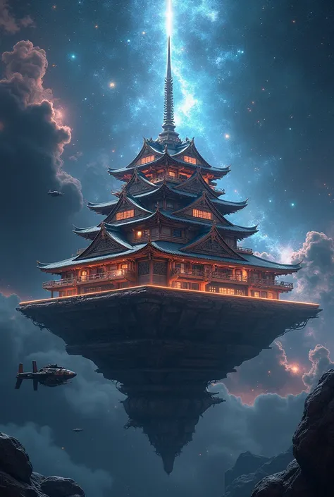 Japanese castle in space