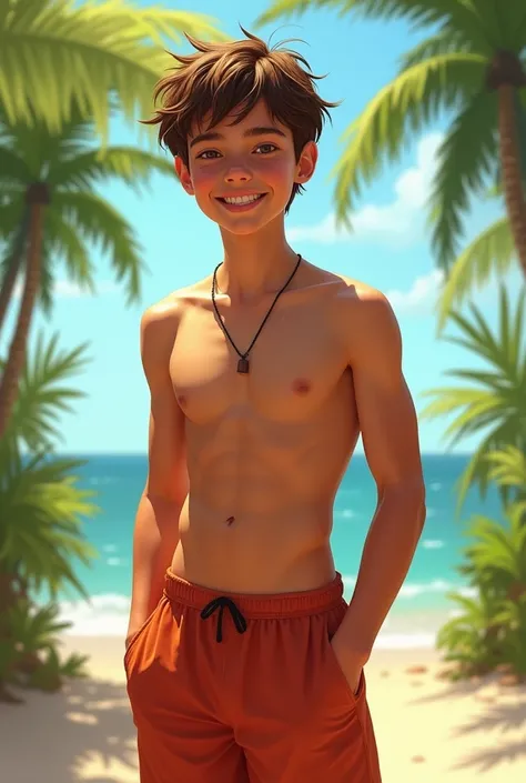  boy shirtless in shorts