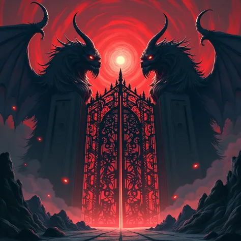 Create the Gates of Hell anime-style