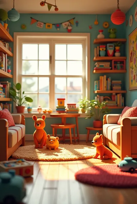 Create an image of a room filled with toys 
