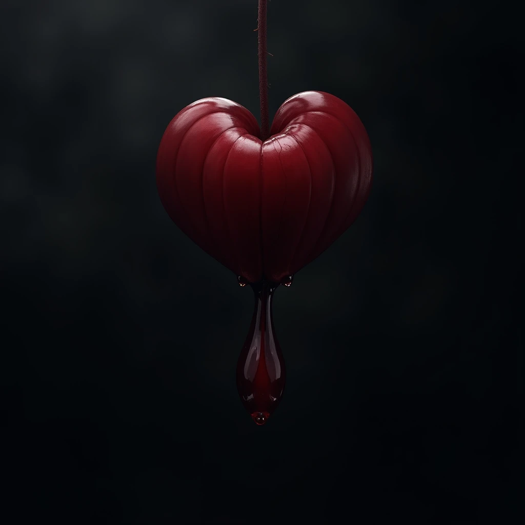 Black bleeding heart flower
Dark background