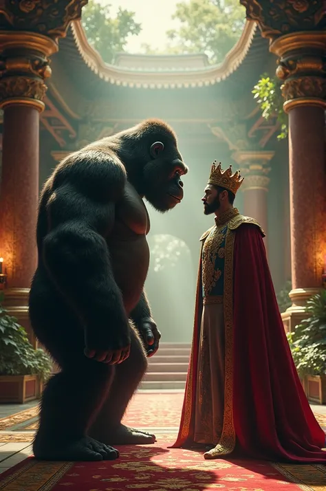 King Kong and the king look at each other