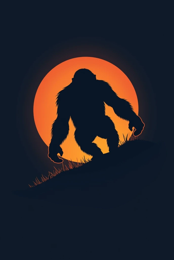 Create a logo for personal brand ,  where the word MURILLO forms the silhouette of an ape.