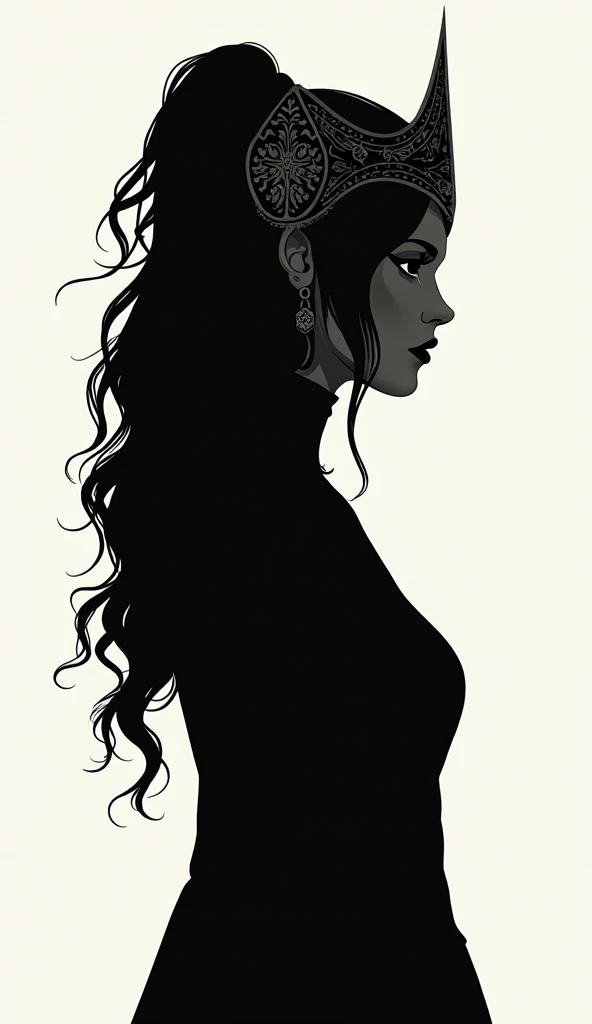 yennefer of vengerberg-vector-silhouette-Andrzej Sapkowski-The witcher 3
