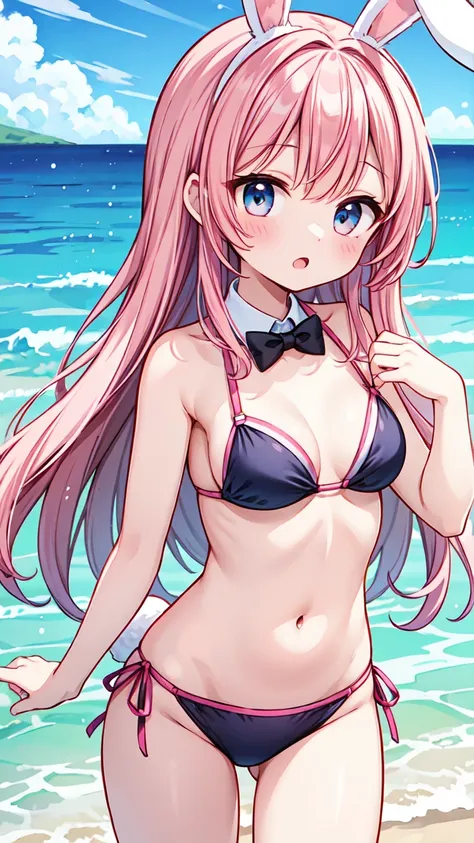 Pink hair 02 bunny girl bikini  look commotion