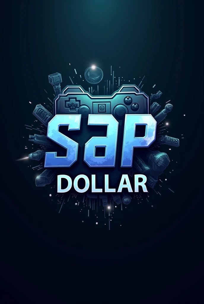 I want a logo of a gaming company with the name sap dollar on with gaming stuff around it in HD type