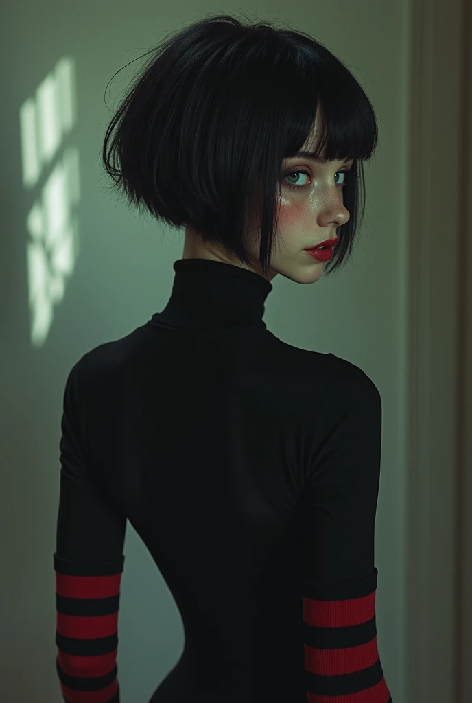 Nudes Mavis is a slender vampire " Teenager " pale skin,  light freckles , blue eyes and short black hair with bangs. Generally,,  wears a black turtleneck dress with long black fingerless gloves, black and red striped socks, y Converse red. Or her makeup ...