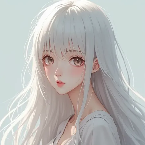 1girls, whitehair, longhair, bishoujo, high quality