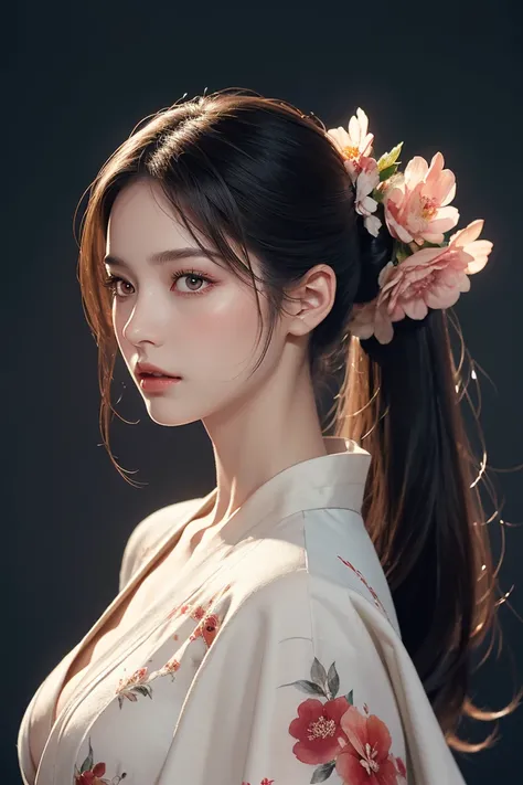 (masterpiece:1.2,  top quality ), (A sophisticated eye: 1.2), (( One girl )), ((Alone)), ( red eyes:1.4), (A sophisticated eye and exquisite face:1.3), (  A long and short ponytail flying around a vampire : 1.2), ( very detailed CG,  super detailed , Best ...