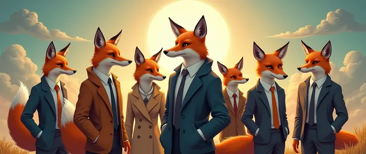 9 FOXES ,  FOX TEACHER ,  FOX INFLUENCER {x} FOX INFLUENCER,  FOX LAWYER  ,  FOX LAWYER  ,  FOX ENGINEER  ,  FOX DANCER ,  FOX DANCER ,  FOX FIGHTER ,  FOX ATOA  