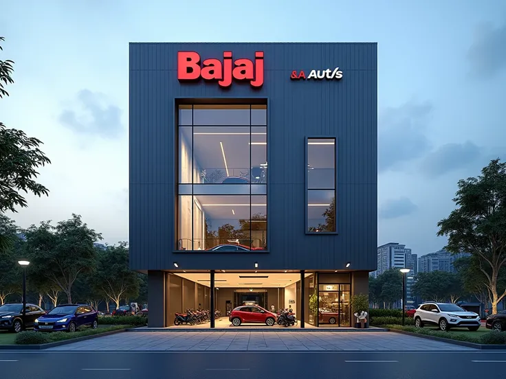 Bajaj auto showroom view back view