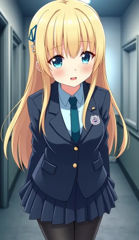 (  police station room background
Appearance
Kanna has long blonde hair and sharp teeth .  His eyes are light blue with right eye covered in bangs . 166 cm tall and 103 cm large chest 



uniform
Kanna wore a police-like uniform consisting of a cyan dress ...