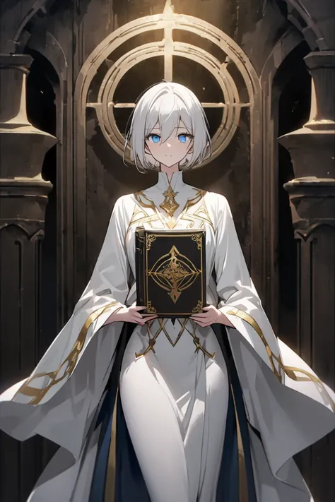 anime「 dungeon」Winds
Gender :  female

Age : 22 years old

Appearance :

 short hair with silver hair 、 features blue eyes 。

 slender figure that creates an intellectual atmosphere 。

 wears a light robe based on white and gold、 makes you feel dignified a...