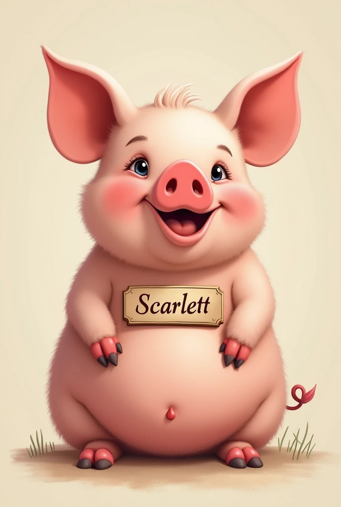 Add a plate to the piggy that says Scarlett