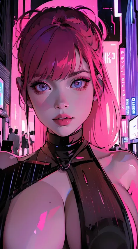 (best quality,4k,8k,highres,masterpiece:1.2), ultra-detailed, (realistic,photorealistic,photo-realistic:1.37), portraits, devil red eyes, gorgeous woman, cyberpunk background, futuristic, neon lights, smoky atmosphere, reflective surfaces, glowing tattoos,...