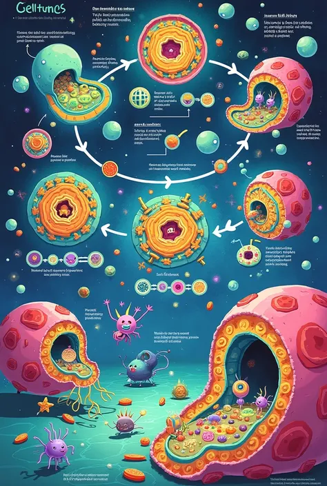 A comic about the cell cycle process and mitosis