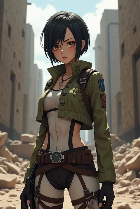 A short haired aesthetic girl for the world of Shingeki no Kyojin 