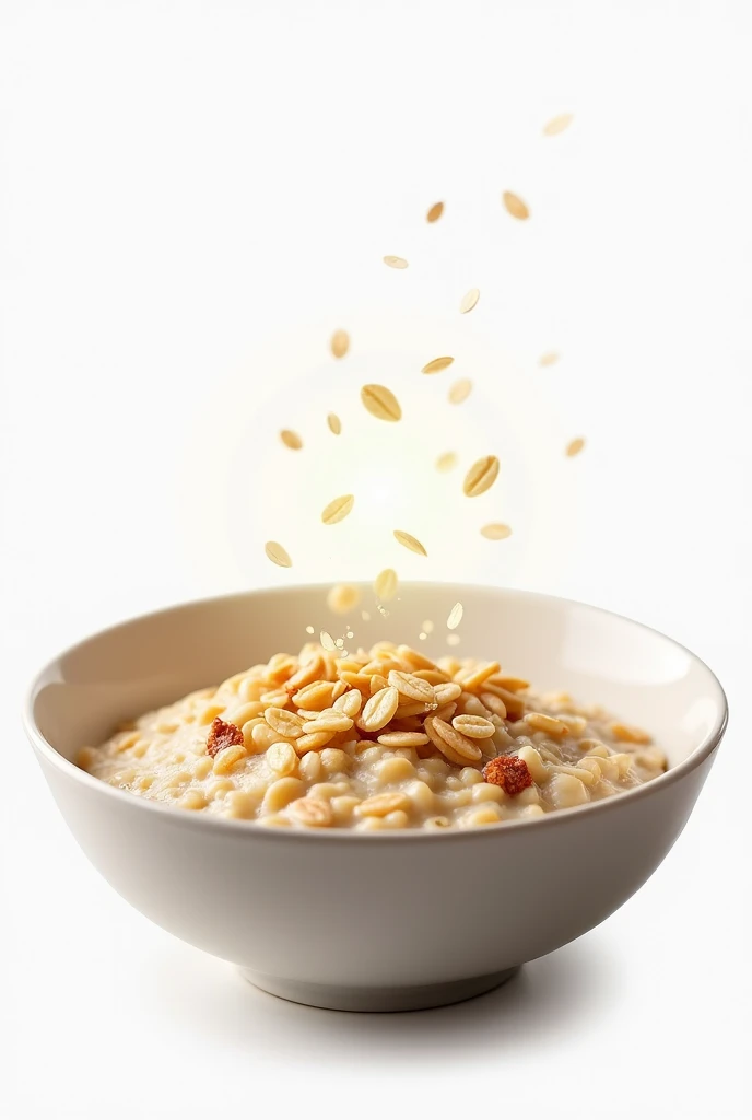 bowl of oatmeal isolated on transparent background cutout
