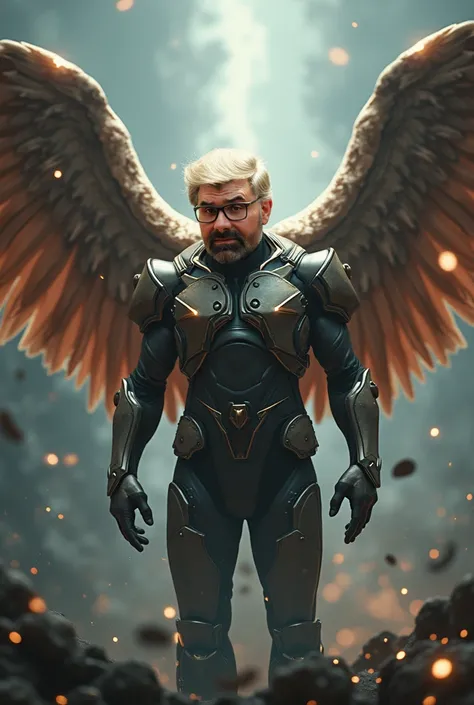 Edit This Winged Man by Elon Musk and Donald Trump 