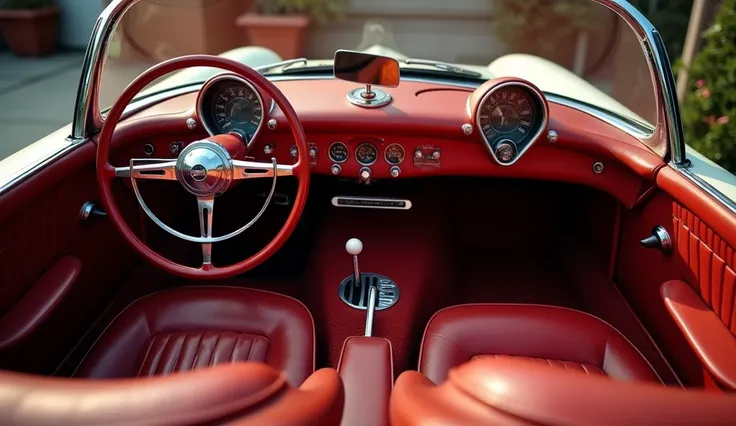 Interior of 1955 Chevrolet Corvette