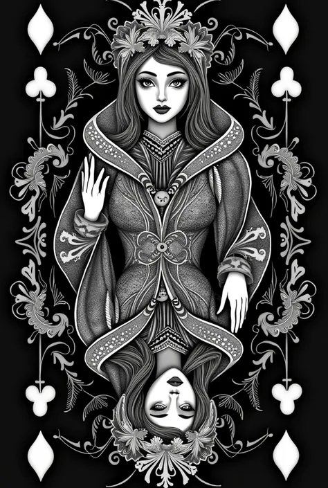 Queen of spades pattern design,