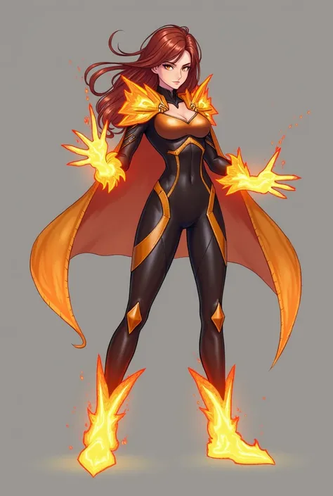 Here’s the refined version of Flare with her personality and details expanded further:

Flare’s Complete Character Profile

Appearance:

Hair: Her hair flows like living fire, brighter when she’s in combat and dimmer when she’s resting. The tips occasional...