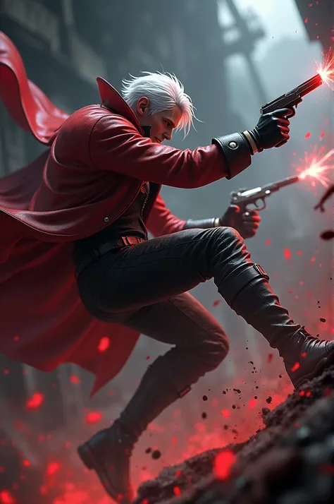 Create a thumbnail of game Devil may cry of the character Dante fighting 